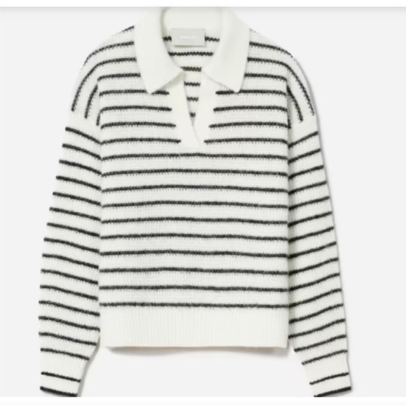 Everlane Alpaca Waffle-Stitch Polo - Picture 2 of 6